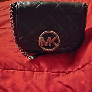 Michael Kors Black Quilted Crossbody Bag